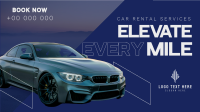 Typographic Car Rental Facebook event cover Image Preview