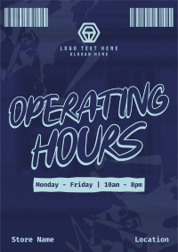 Grunge Open Hours Poster Preview