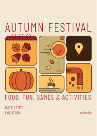 Fall Festival Calendar Flyer Image Preview