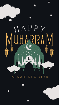 Peaceful and Happy Muharram Facebook Story Design