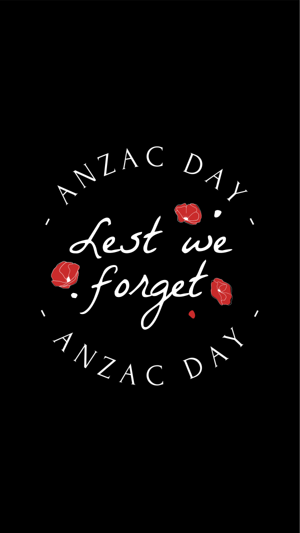 Anzac Day Emblem Instagram Story Design Image Preview