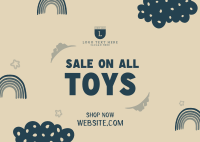 Kiddie Toy Sale Postcard Image Preview