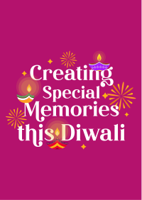 Diya Diwali Wishes Flyer Design