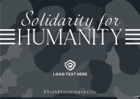 Simple Humanitarian Day Postcard Design