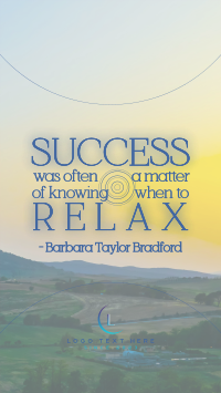 Relax Motivation Quote Video Image Preview