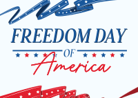 Freedom Day of America Postcard Design