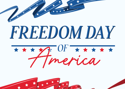 Freedom Day of America Postcard Image Preview