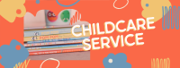 Abstract Shapes Childcare Service Facebook Cover Design