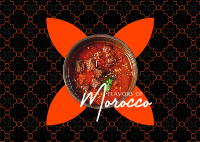 Flavors of Morocco Postcard Design