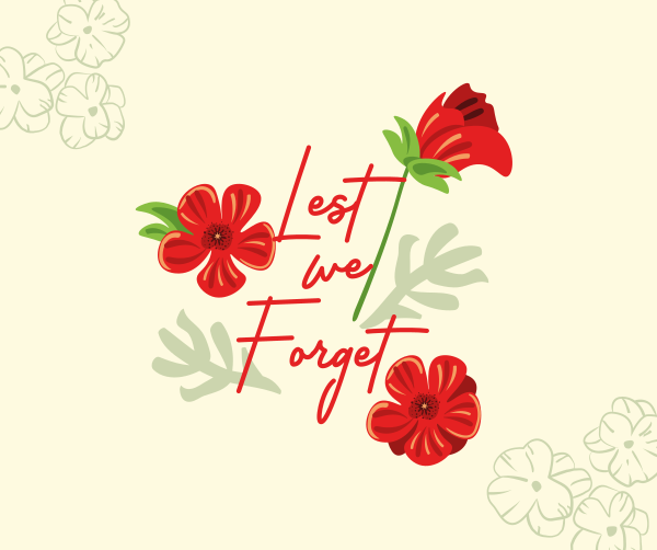 Anzac Day Poppy Flowers Facebook Post Design Image Preview