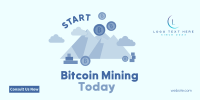 Bitcoin Mountain Twitter Post Design