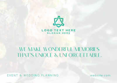 Wedding Planner Bouquet Postcard Image Preview