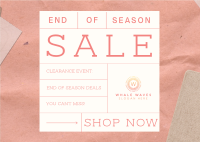 Minimal Conservative Season End Sale Postcard Design