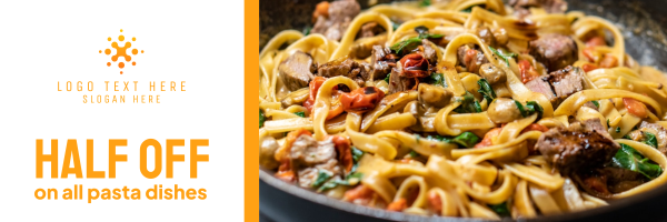 Delicious Pasta Sale Twitter Header Design Image Preview