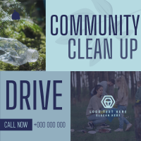 Community Clean Up Drive Instagram Post Design