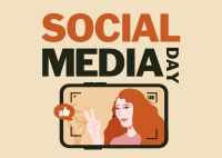 Social Media Selfie Postcard Design