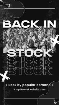 Grunge Back In Stock Facebook Story Image Preview