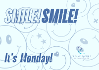 Monday Motivation Smile Postcard Image Preview