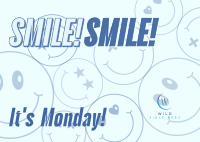 Monday Motivation Smile Postcard Design