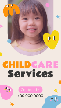 Quirky Faces Childcare Service YouTube short Image Preview