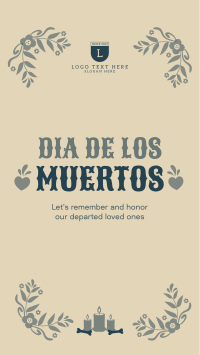 Floral Dia De Los Muertos Facebook story Image Preview