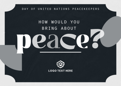 Contemporary United Nations Peacekeepers Postcard Image Preview