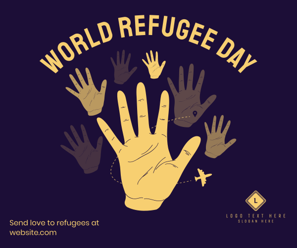 Hand Refugee Facebook Post Design Image Preview