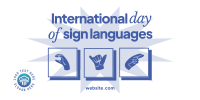 International Day of Sign Languages Twitter Post Design