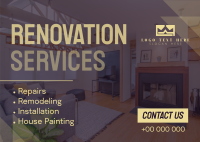 Pro Renovation Service Postcard Design