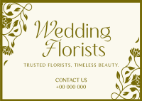 Elegant Wedding Florist Postcard Image Preview