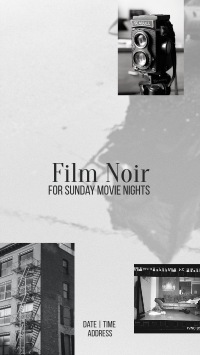 Film Noir Movie Night Instagram Story Design