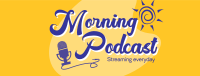 Good Morning Podcast Facebook Cover Design