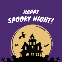 Spooky Night Instagram Post Design