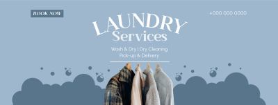 Dry Cleaning Service Facebook cover Image Preview