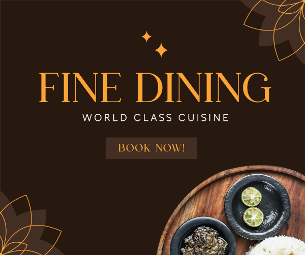 Fine Dining Facebook Post Design