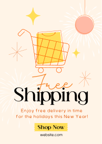 New Year Shipping Flyer Image Preview