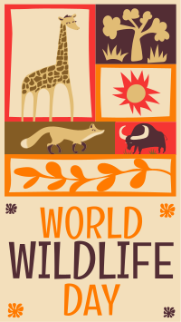 Paper Cutout World Wildlife Day TikTok Video Image Preview