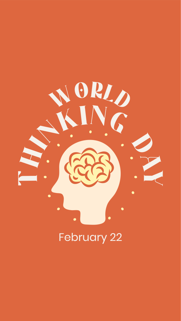 Thinking Day Silhouette Facebook Story Design Image Preview
