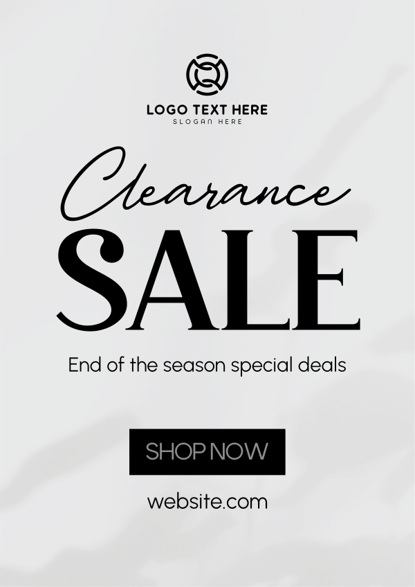 Minimalist Clearance Sale Flyer Design Image Preview