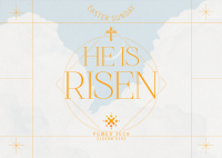Minimalist Modern Easter Postcard Image Preview