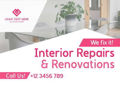 Home Interior Repair Maintenance Postcard Image Preview