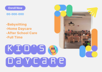 Kid's Daycare Services Postcard Image Preview