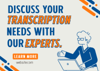 Transcription Experts Postcard Image Preview