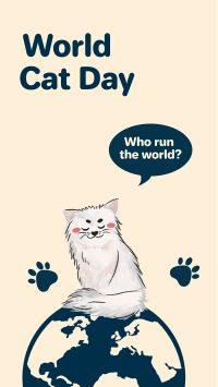 World Cat Day Sketch Instagram Story Design