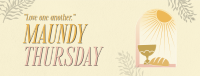 Holy Thursday Bread & Wine Facebook Cover Design