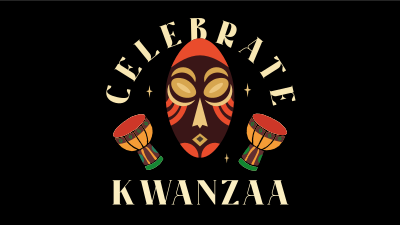 Kwanzaa African Mask  Facebook event cover Image Preview