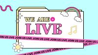 Cute Livestream Facebook event cover Image Preview