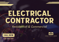  Electrical Contractor Service Postcard Image Preview