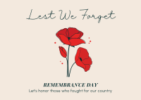 Lest We Forget Postcard Image Preview