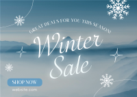 Winter Sale Postcard Design